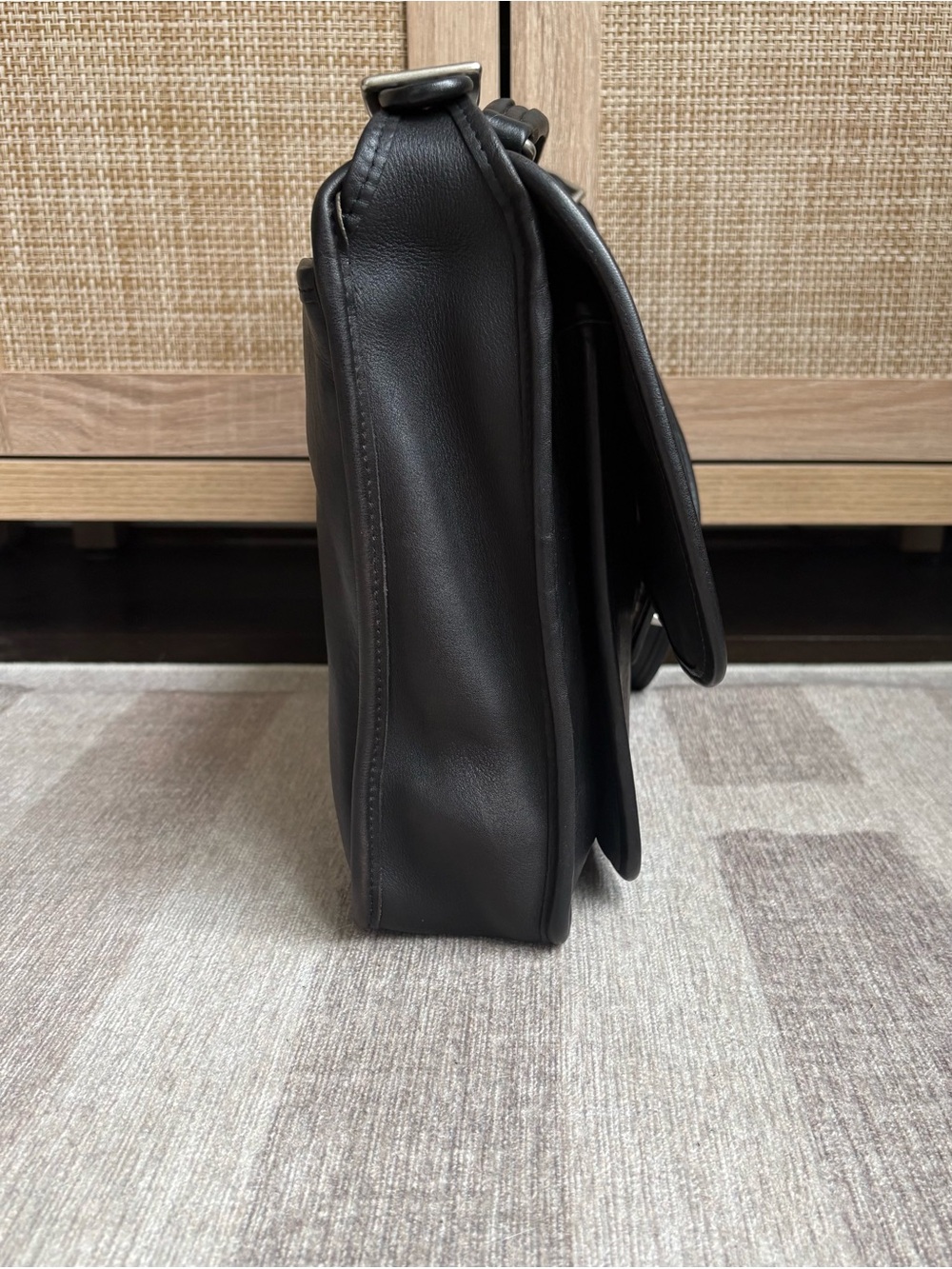 COACH Vintage Metropolitan Black Leather Nickel Briefcase Laptop Bag 5180 *READ* - Picture 4 of 16